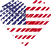 Logo of Top 5 Webdecitas USA, Heart Shaped Image of USA flag.